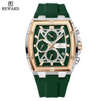 REWARD VIP Emerald Royale Chronograph Watch – Green & Gold Luxury Edition
