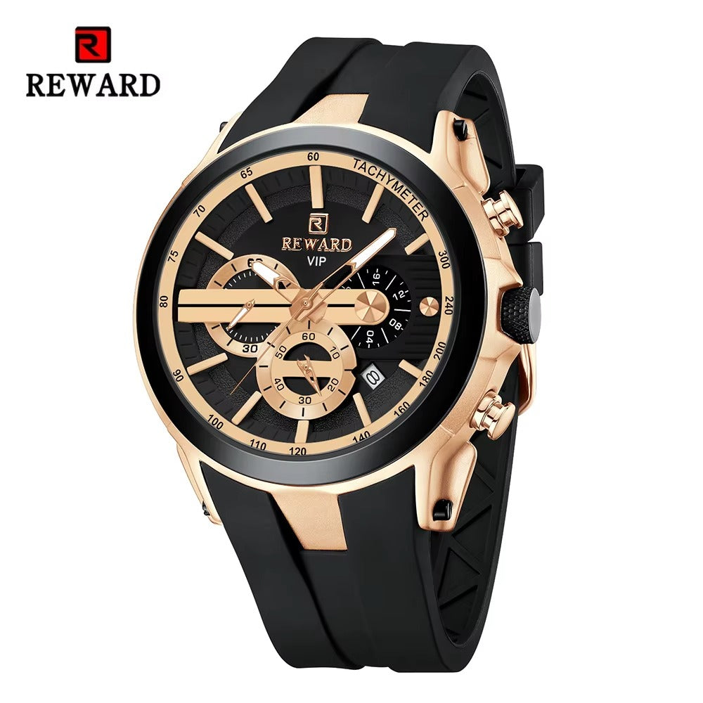 Reward Eclipse – Black & Gold Chronograph Men’s Watch